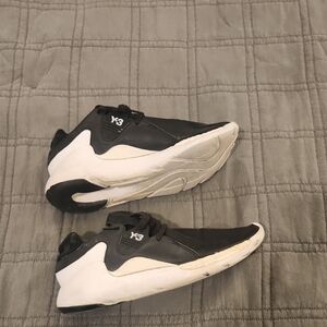 adidas Y-3 Black and White Sneakers Size 9!